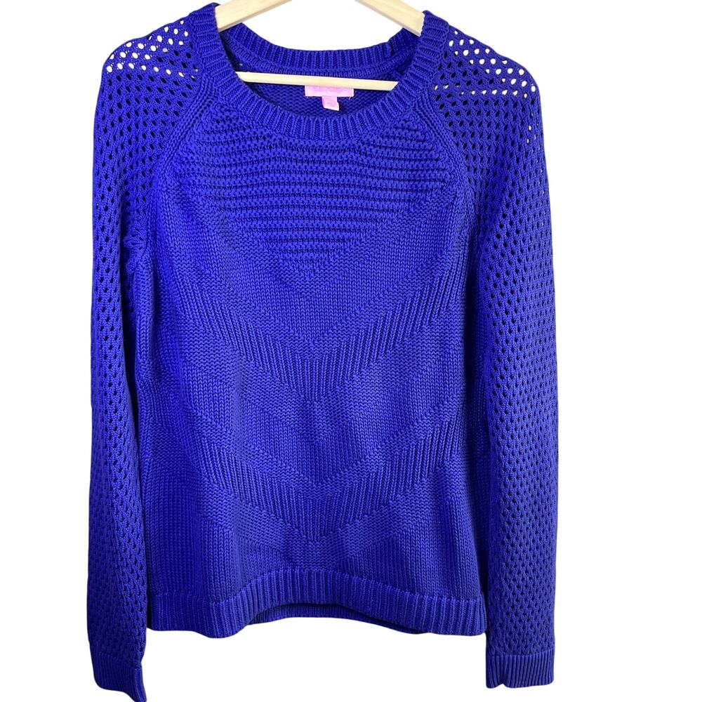 LILLY PULITZER Blythe Pullover Sweater in Spectrum Blue Size Medium